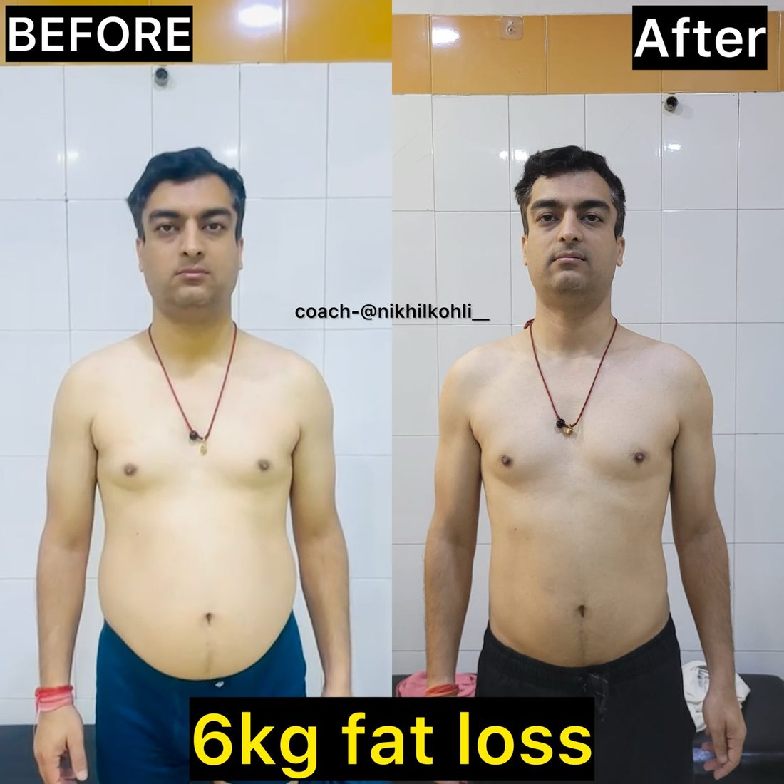 Client transformation — 6kg fat loss in 3 months
